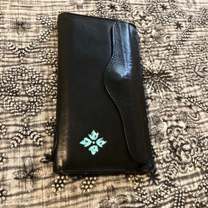 Patricia Nash Black leather wallet